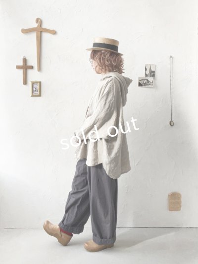 画像8: Libera&Capricciosa／天日干しリネンフードプルオーバー・オフ