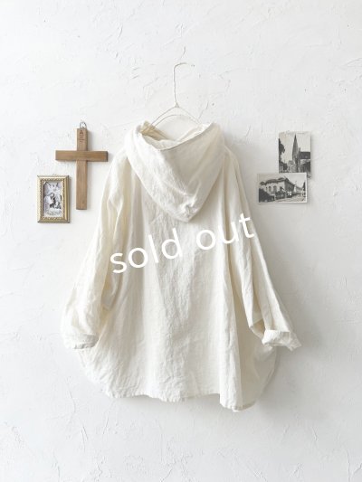 画像5: Libera&Capricciosa／天日干しリネンフードプルオーバー・オフ
