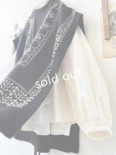 画像3: SO／チロリアンニットベスト・ブラック×オートミール