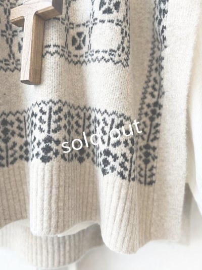 画像4: SO／チロリアンニットベスト・オートミール×ブラック