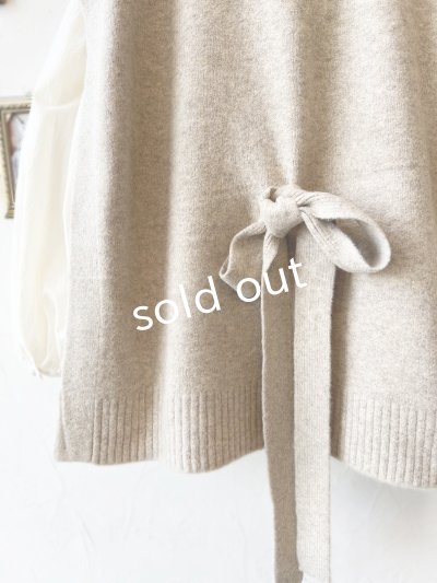 画像10: SO／チロリアンニットベスト・オートミール×カラー