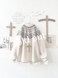 【SALE】SO／ノルディックニットプルオーバー・オートミール