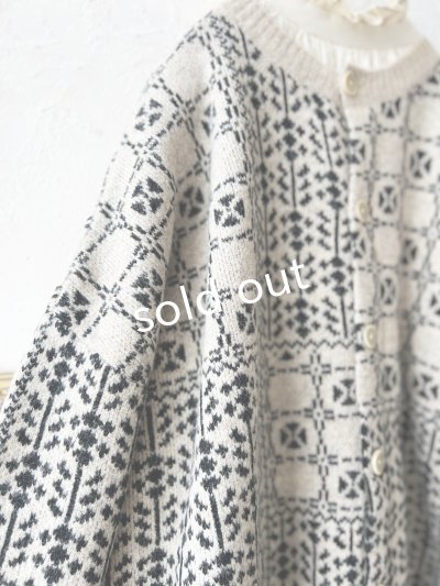 画像8: SO／チロリアンニット2wayカーディガン・オートミール×ブラック