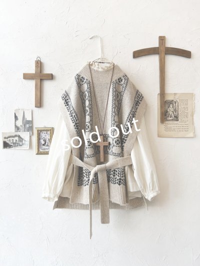 画像9: SO／チロリアンニットベスト・オートミール×ブラック