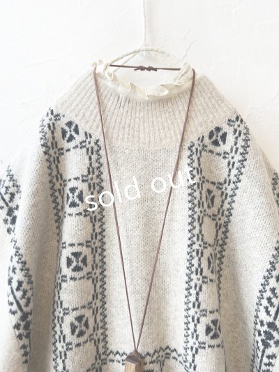 画像2: SO／チロリアンニットベスト・オートミール×ブラック