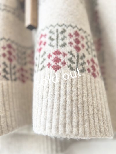 画像6: SO／チロリアンニットベスト・オートミール×カラー