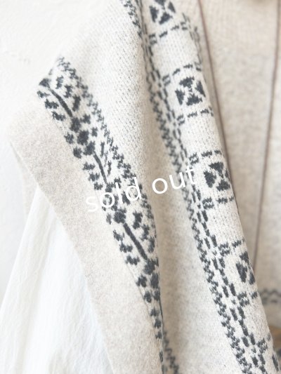 画像6: SO／チロリアンニットベスト・オートミール×ブラック