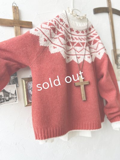 画像6: SO／ノルディックニットプルオーバー・ブラッドレッド