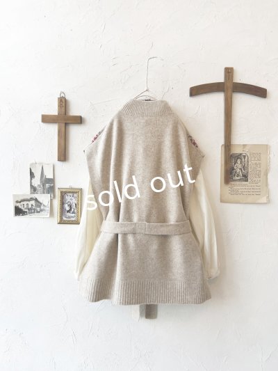 画像13: SO／チロリアンニットベスト・オートミール×カラー