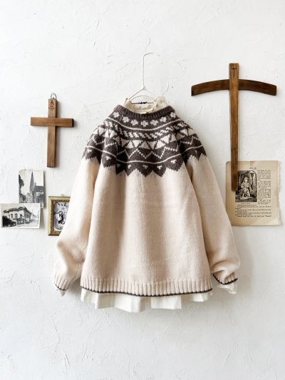 画像6: SO／ノルディックニットプルオーバー・オートミール