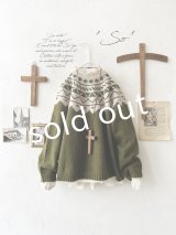 SO／ノルディックニットプルオーバー・モスグリーン