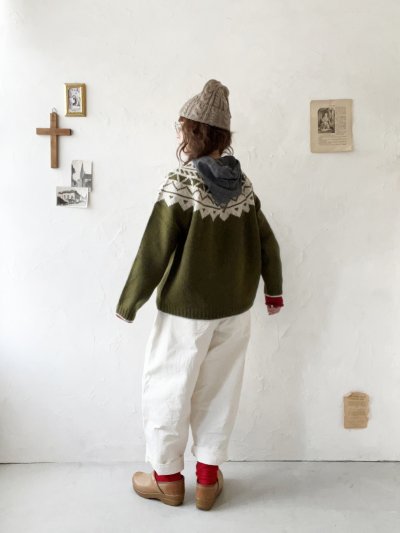 画像10: SO／ノルディックニットプルオーバー・モスグリーン