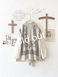 SO／チロリアンニットベスト・オートミール×ブラック