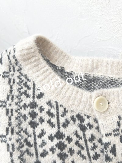 画像11: SO／チロリアンニット2wayカーディガン・オートミール×ブラック