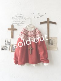 SO／ノルディックニットプルオーバー・ブラッドレッド