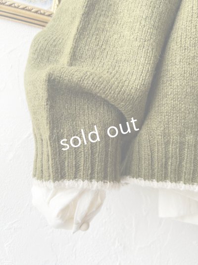 画像3: SO／ノルディックニットプルオーバー・モスグリーン