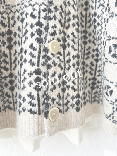 画像5: SO／チロリアンニット2wayカーディガン・オートミール×ブラック