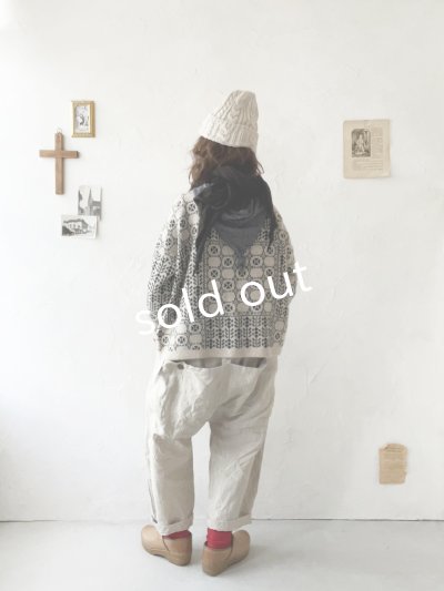 画像11: SO／チロリアンニット2wayカーディガン・オートミール×カラー