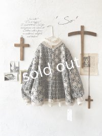 SO／チロリアンニット2wayカーディガン・オートミール×ブラック