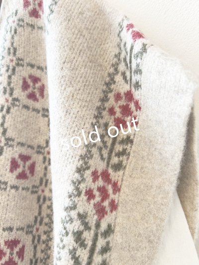 画像8: SO／チロリアンニットベスト・オートミール×カラー