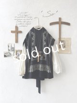 SO／チロリアンニットベスト・ブラック×オートミール