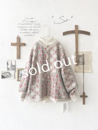 SO／チロリアンニット2wayカーディガン・オートミール×カラー