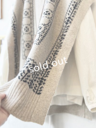 画像5: SO／チロリアンニットベスト・オートミール×ブラック