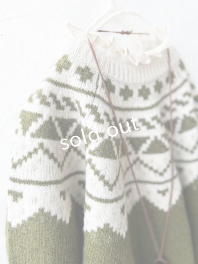 画像5: SO／ノルディックニットプルオーバー・モスグリーン