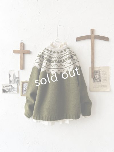 画像6: SO／ノルディックニットプルオーバー・モスグリーン
