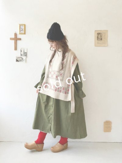 画像15: SO／チロリアンニットベスト・オートミール×カラー