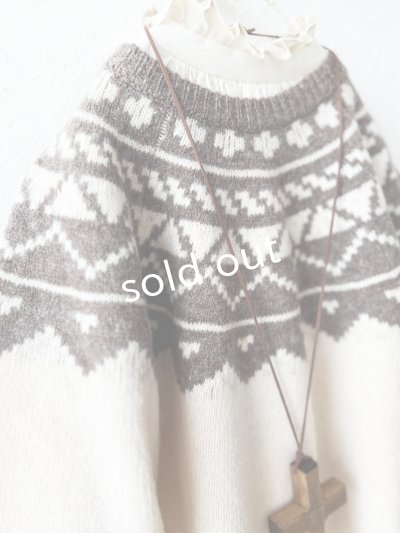 画像5: 【SALE】SO／ノルディックニットプルオーバー・オートミール