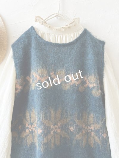 画像2: 【半額SALE】SO／モヘアノルディックベスト・アイアンブルー