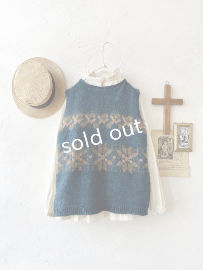 画像7: 【半額SALE】SO／モヘアノルディックベスト・アイアンブルー