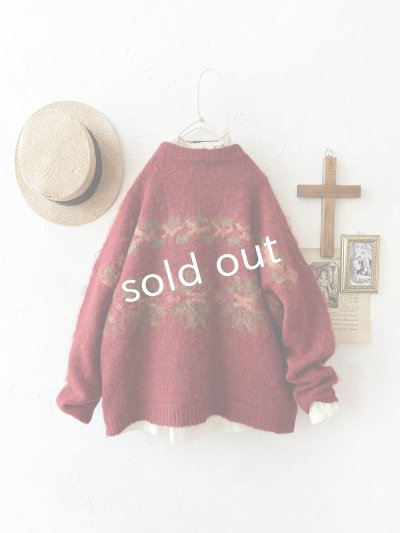 画像7: 【半額SALE】SO／モヘアノルディックプルオーバー・レッド