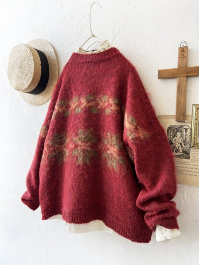 画像8: SO／モヘアノルディックプルオーバー・レッド