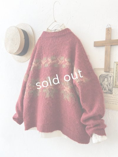 画像8: 【半額SALE】SO／モヘアノルディックプルオーバー・レッド