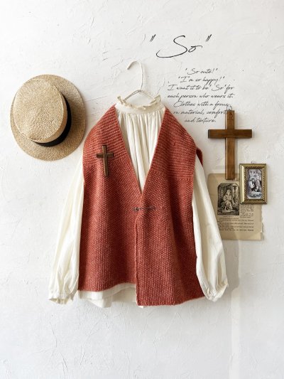 画像1: SO／シェットリノピン付きベスト・オレンジ