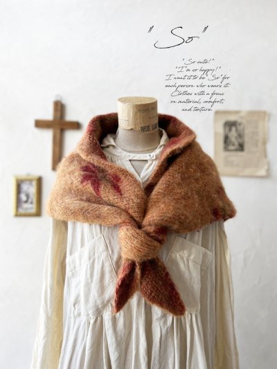 画像1: SO／モヘアノルディックストール・オレンジ