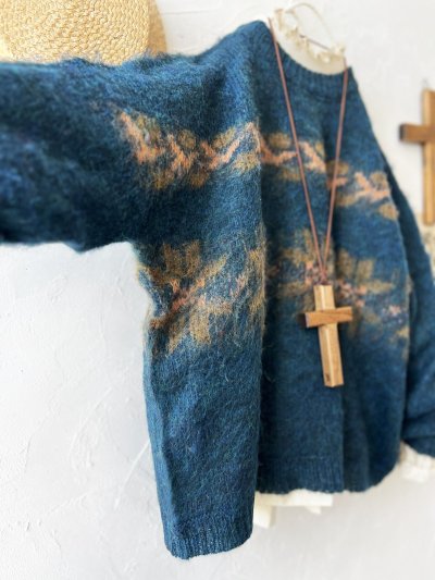 画像5: SO／モヘアノルディックプルオーバー・アイアンブルー