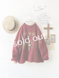 【半額SALE】SO／モヘアノルディックプルオーバー・レッド
