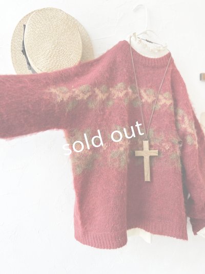 画像6: 【半額SALE】SO／モヘアノルディックプルオーバー・レッド