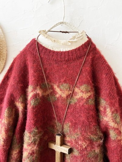 画像2: SO／モヘアノルディックプルオーバー・レッド