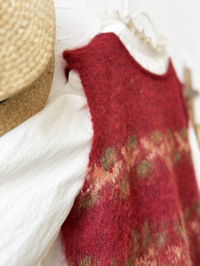 画像4: SO／モヘアノルディックベスト・レッド