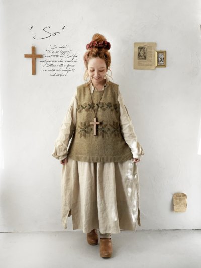 画像9: SO／モヘアノルディックベスト・アイアンブルー