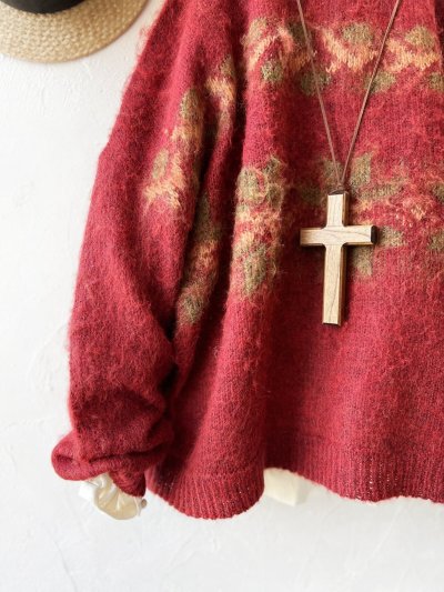 画像3: SO／モヘアノルディックプルオーバー・レッド