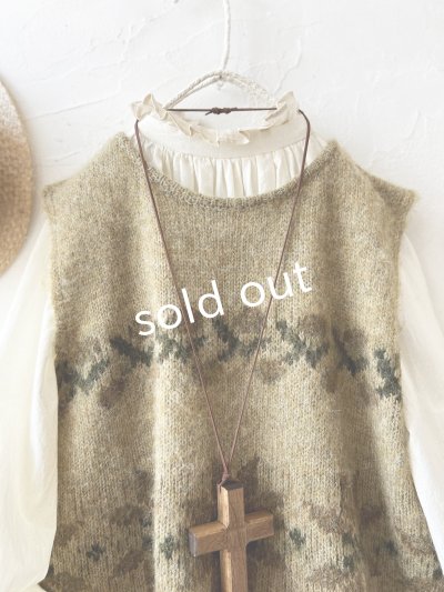 画像2: SO／モヘアノルディックベスト・ウィローグリーン