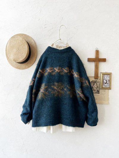 画像6: SO／モヘアノルディックプルオーバー・アイアンブルー