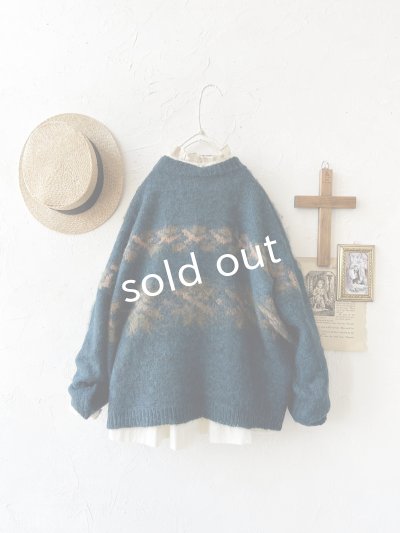 画像6: SO／モヘアノルディックプルオーバー・アイアンブルー