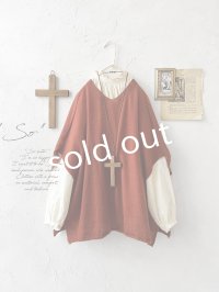 SO／ふわふわワイドベスト・ダークオレンジ