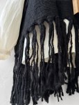 画像5: SO／フリンジニットポンチョ・ブラック (5)